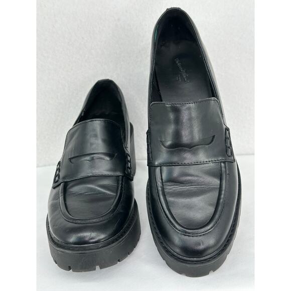 Universal Threads Black/ Maisy Memory Foam Chunky Heel Penny Loafers 9 1/2 - Picture 4 of 8